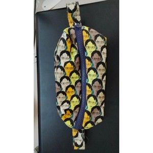 The Office Dwight Rainbow Pencil Case Zip up Holder Handmade